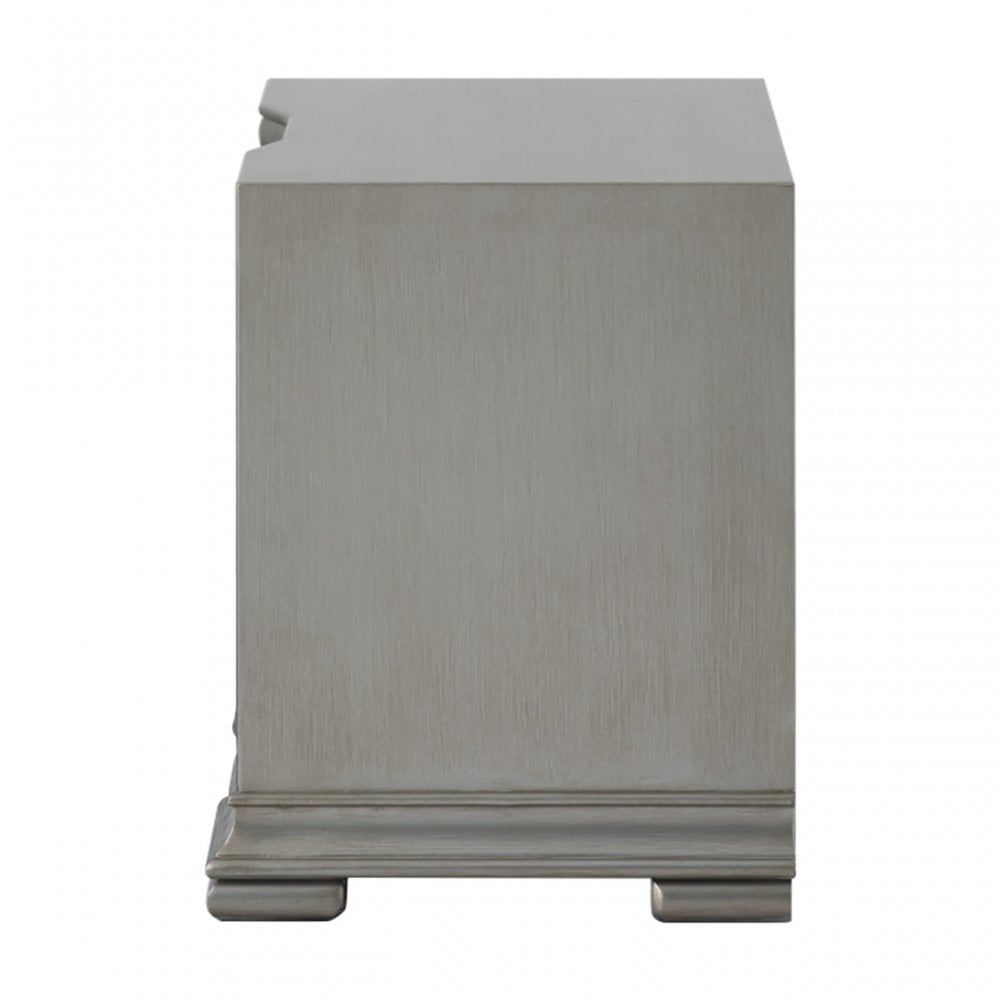 Lucca 2 Drawer Mirror Cabinet Grey