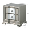 Lucca 2 Drawer Mirror Cabinet Grey
