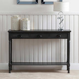 Delta Large 3 Drawer Console Table Dark Grey - Cup Handle