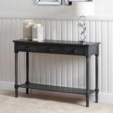 Delta Large 3 Drawer Console Table Dark Grey - Cup Handle