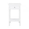 Delta 1 Drawer Telephone Table White - Ball Handle