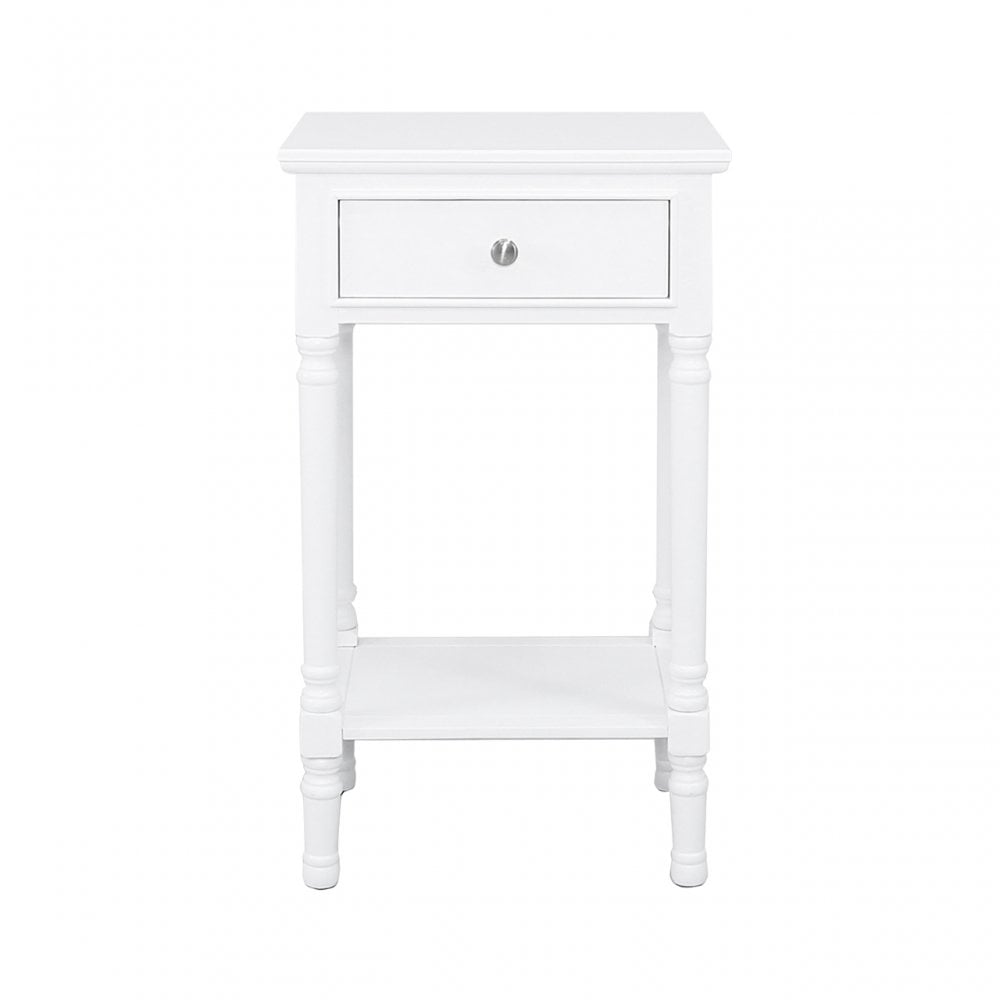Delta 1 Drawer Telephone Table White - Ball Handle