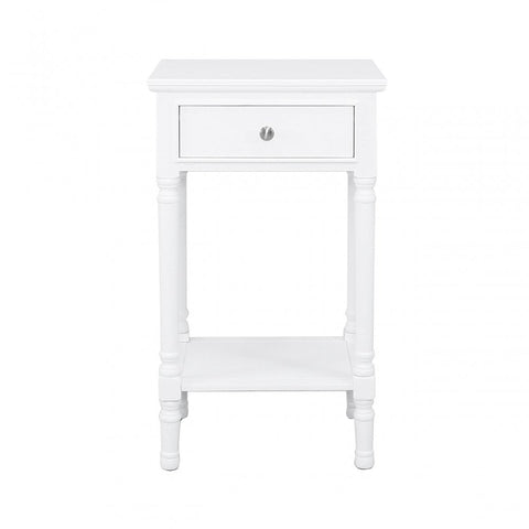 Delta 1 Drawer Telephone Table White - Ball Handle