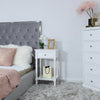 Delta 1 Drawer Telephone Table White - Ball Handle