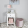 Delta 1 Drawer Telephone Table White - Ball Handle