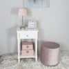 Delta 1 Drawer Telephone Table White - Ball Handle