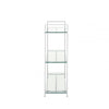 Harry 113cm Chrome and Clear Glass 3 Tier Display Unit - KD