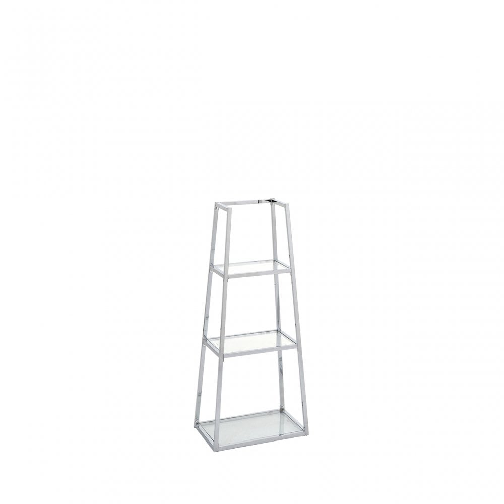 Logan Steel & Clear Glass 3 Tier Ladder Display Unit - KD