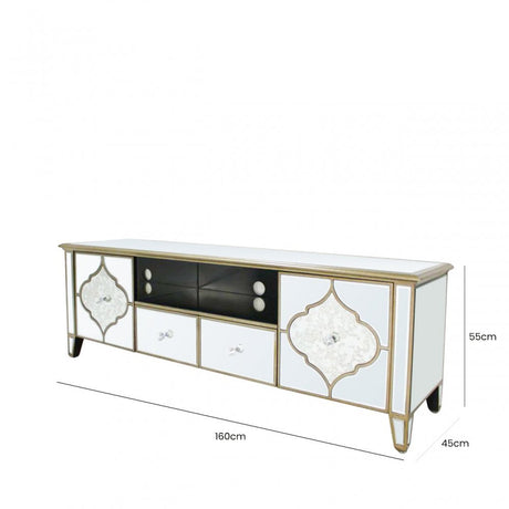 Marrakech 2 Drawer 2 Door Mirror Entertainment Unit