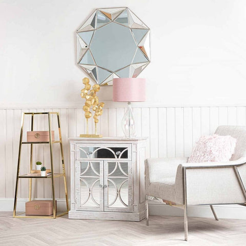 Logan Gold &amp; Clear Glass 3 Tier Ladder Display Unit - KD
