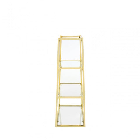 Logan Gold &amp; Clear Glass 3 Tier Ladder Display Unit - KD