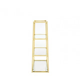 Logan Gold &amp; Clear Glass 3 Tier Ladder Display Unit - KD