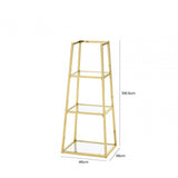 Logan Gold &amp; Clear Glass 3 Tier Ladder Display Unit - KD