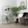 Logan 151.5cm Chrome and Glass 4 Tier Rectangular Display Unit-KD