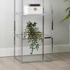 Logan 151.5cm Chrome and Glass 4 Tier Rectangular Display Unit-KD
