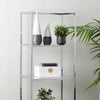 Logan 151.5cm Chrome and Glass 4 Tier Rectangular Display Unit-KD