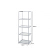 Logan 151.5cm Chrome and Glass 4 Tier Rectangular Display Unit-KD