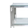 Cohen Steel Tubes &amp; Clear Glass End Table