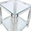 Cohen Steel Tubes &amp; Clear Glass End Table