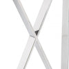 Zenith Stainless Steel Console Table Clear Glass Top