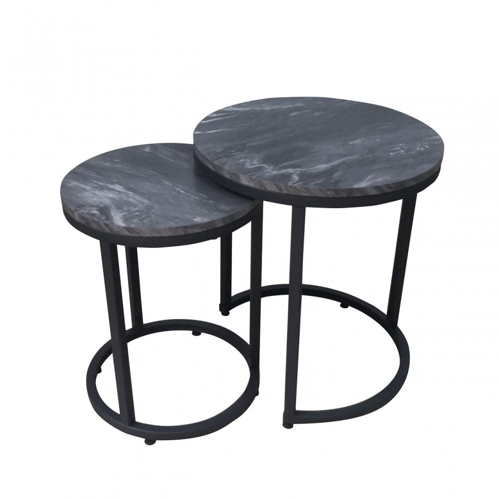 Alora Set of 2 Black End Table 30