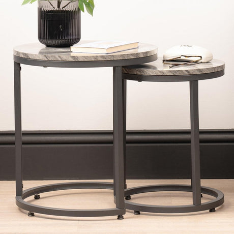 Alora Set of 2 Black End Table 30