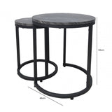 Alora Set of 2 Black End Table 30
