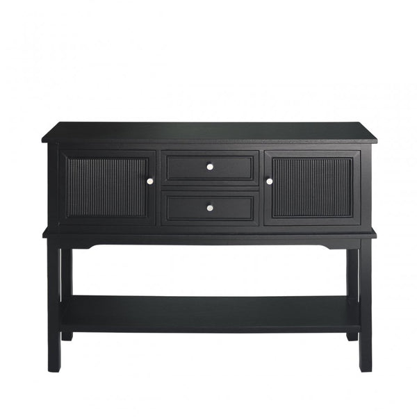 Lindon 2 Door 2 Drawer Sideboard Black-KD includes 2 sets of Handle in Nickel and Gold