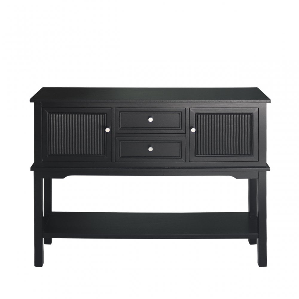 Lindon 2 Door 2 Drawer Sideboard Black-KD includes 2 sets of Handle in Nickel and Gold