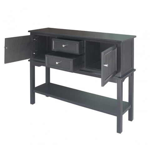 Lindon 2 Door 2 Drawer Sideboard Black-KD includes 2 sets of Handle in Nickel and Gold