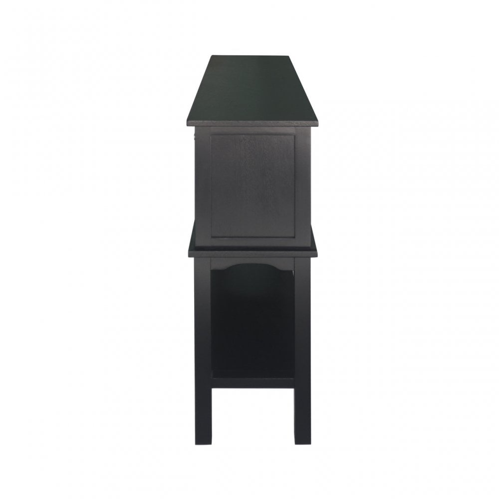 Lindon 2 Door 2 Drawer Sideboard Black-KD includes 2 sets of Handle in Nickel and Gold