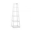 Logan Steel &amp; Clear Glass 5 Tier Ladder Display Unit