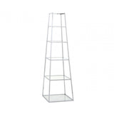 Logan Steel &amp; Clear Glass 5 Tier Ladder Display Unit