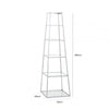 Logan Steel &amp; Clear Glass 5 Tier Ladder Display Unit