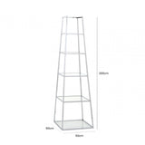Logan Steel &amp; Clear Glass 5 Tier Ladder Display Unit