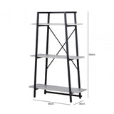120cm 3-Tier Black and Grey Display Unit - KD
