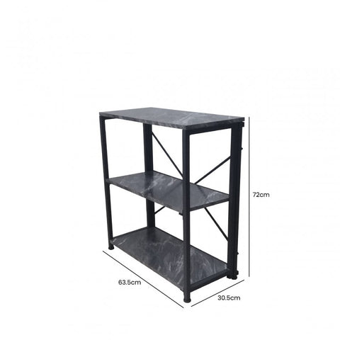 Alora 72cm 3-Tier Black Display Unit 36