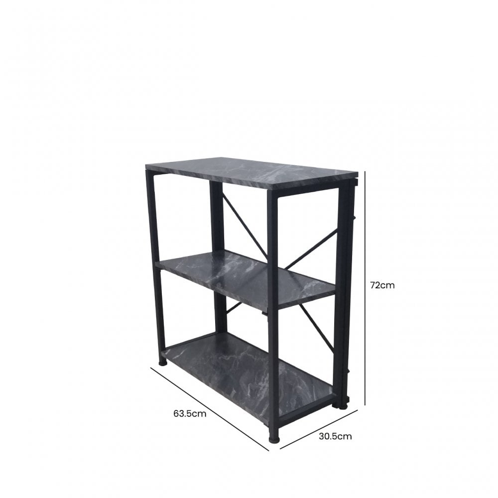 Alora 72cm 3-Tier Black Display Unit 36