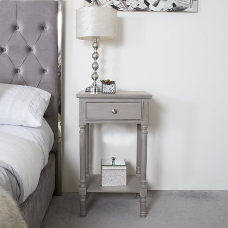 Delta 1 Drawer Telephone Table Taupe - Ball Handle
