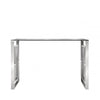 Apex Stainless Steel Console Table Smoked Glass Top