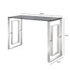Apex Stainless Steel Console Table Smoked Glass Top