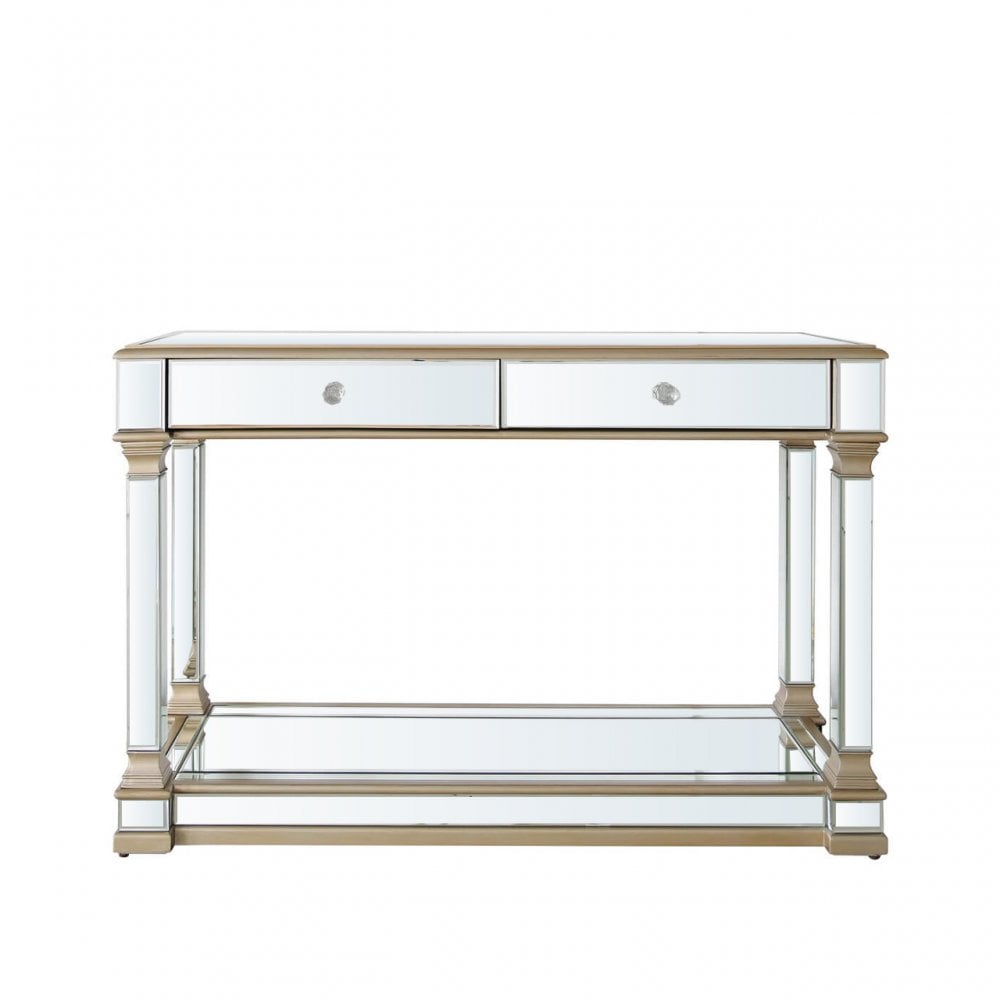 Apollo 120cm Mirror Console Table Champagne