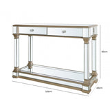 Apollo 120cm Mirror Console Table Champagne