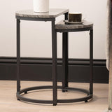 Alora Set of 2 Half Moon Black Nest Table 41