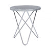 Atom Chrome &amp; Black Glass End Table