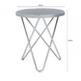 Atom Chrome &amp; Black Glass End Table