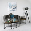 Set Of 2 Mahi Nesting Tables Black With Gold Tops