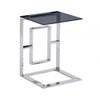 Apex Stainless Steel Sofa Tbl Smoked Glass Top