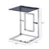 Apex Stainless Steel Sofa Tbl Smoked Glass Top