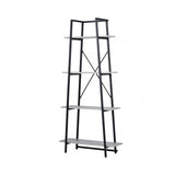 170cm 4-Tier Black and Grey Display Unit - KD